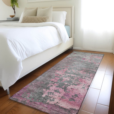 Tapis intérieur / extérieur rose Elon 