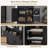 70" Farmhouse Bookshelf With Storage Cabinet