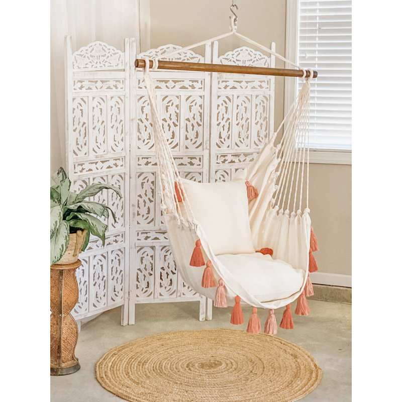 Chair Hammock with Tassels, Pink