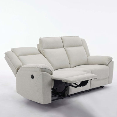 Beola Linen Electric Reclining Sofa