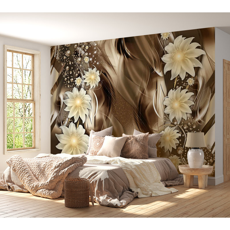Murale Peel & Stick Glam - Profondeurs de bronze, L 57 po x L 41 po