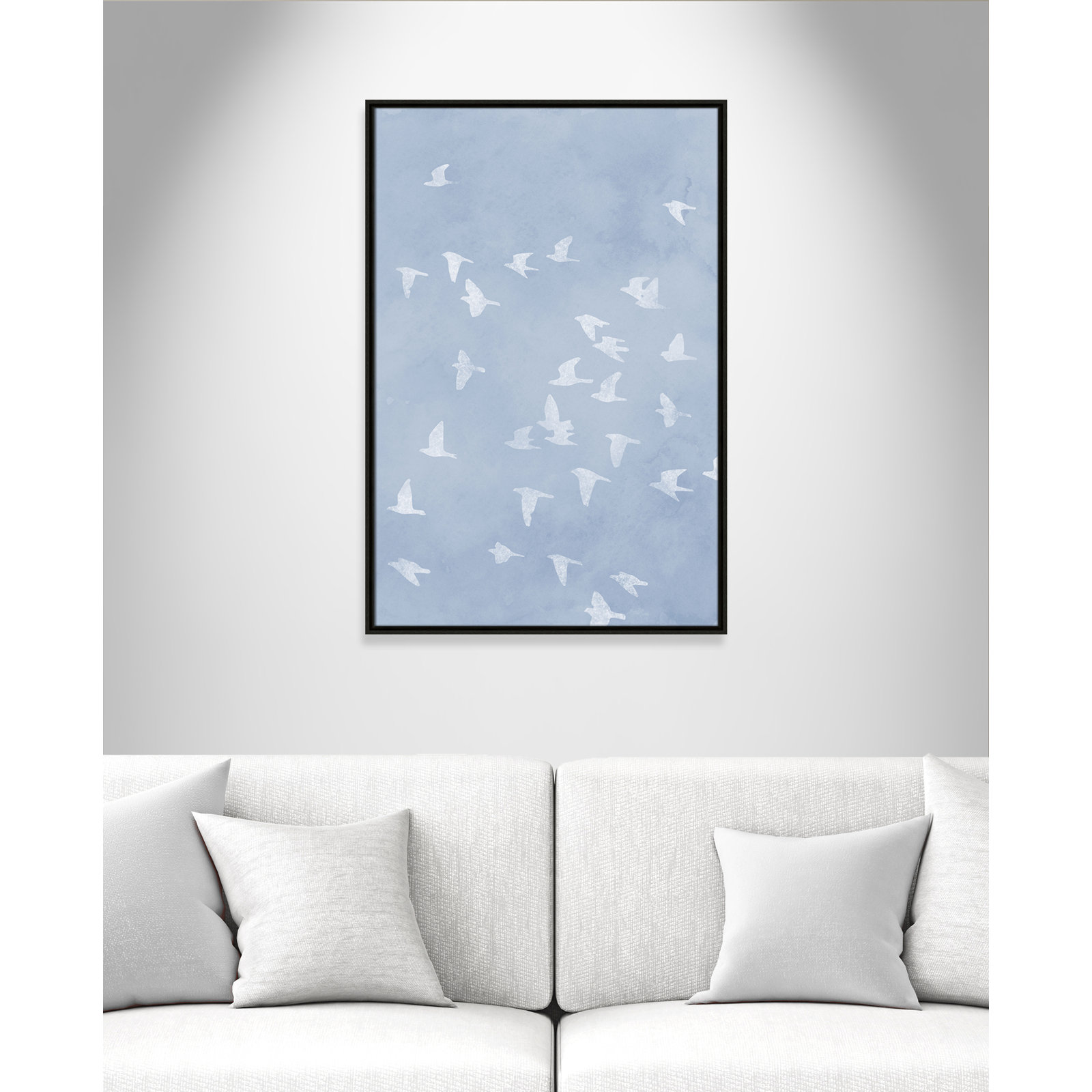 Flying Friends Print by Marcus Prime, 25.5'' W x 37.5'' H, Espresso Floater