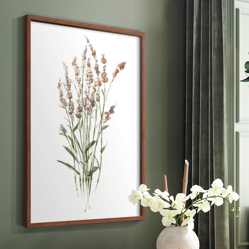 Reproduction encadrée «Dicat Botanical II» - bois massif, Brun, H 14 po x l 11 po
