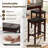 Ebern Designs 5 Pcs Bar Table Set Square Dining Table & 4 Pvc Leather Upholstered Bar Stools-1828303452