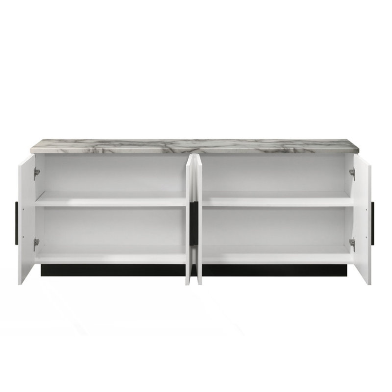 Console avec plateau en faux marbre