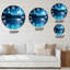 Romantic Moon Over Deep Blue Sea I - Nautical & Coastal Wall Clock-60329000