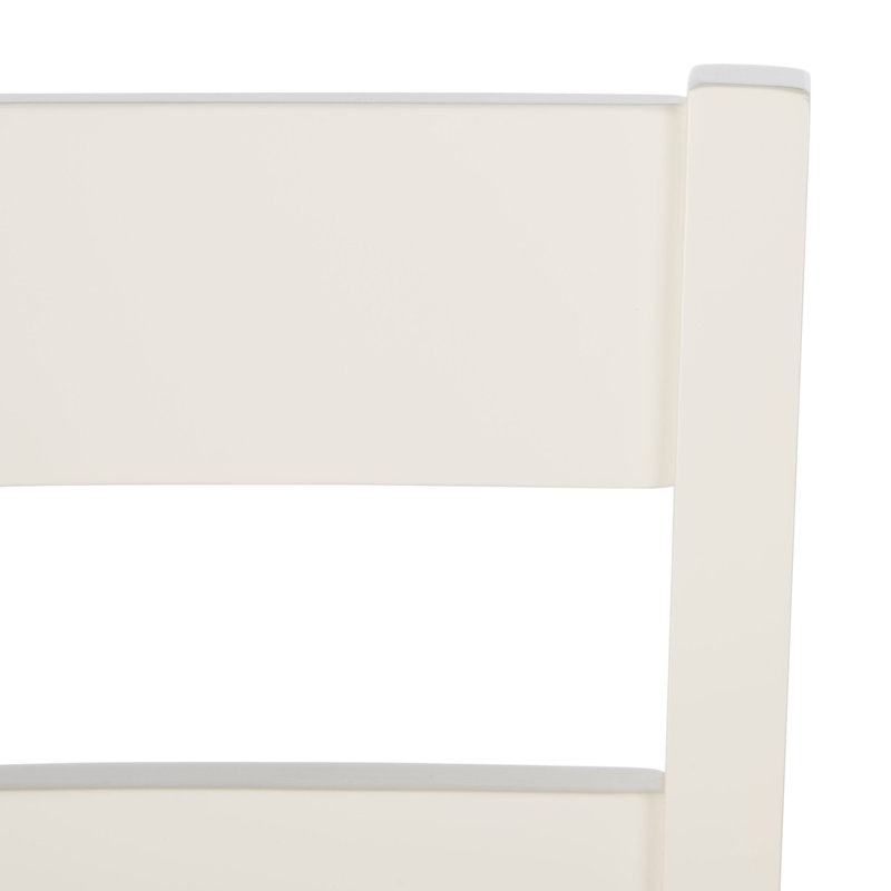 Silio White and Natural Ladder Back Dining Chairs, Set of 2