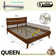 Acacia Aurora Premium Solid Wood Platform Bed Frame and High Headboard, King Bed Frame with Headboard Included, Mid Century Modern Bed with 5 years Warranty
