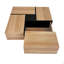 Table basse avec 4 compartiments de rangement cachés, table basse carrée-1449305457