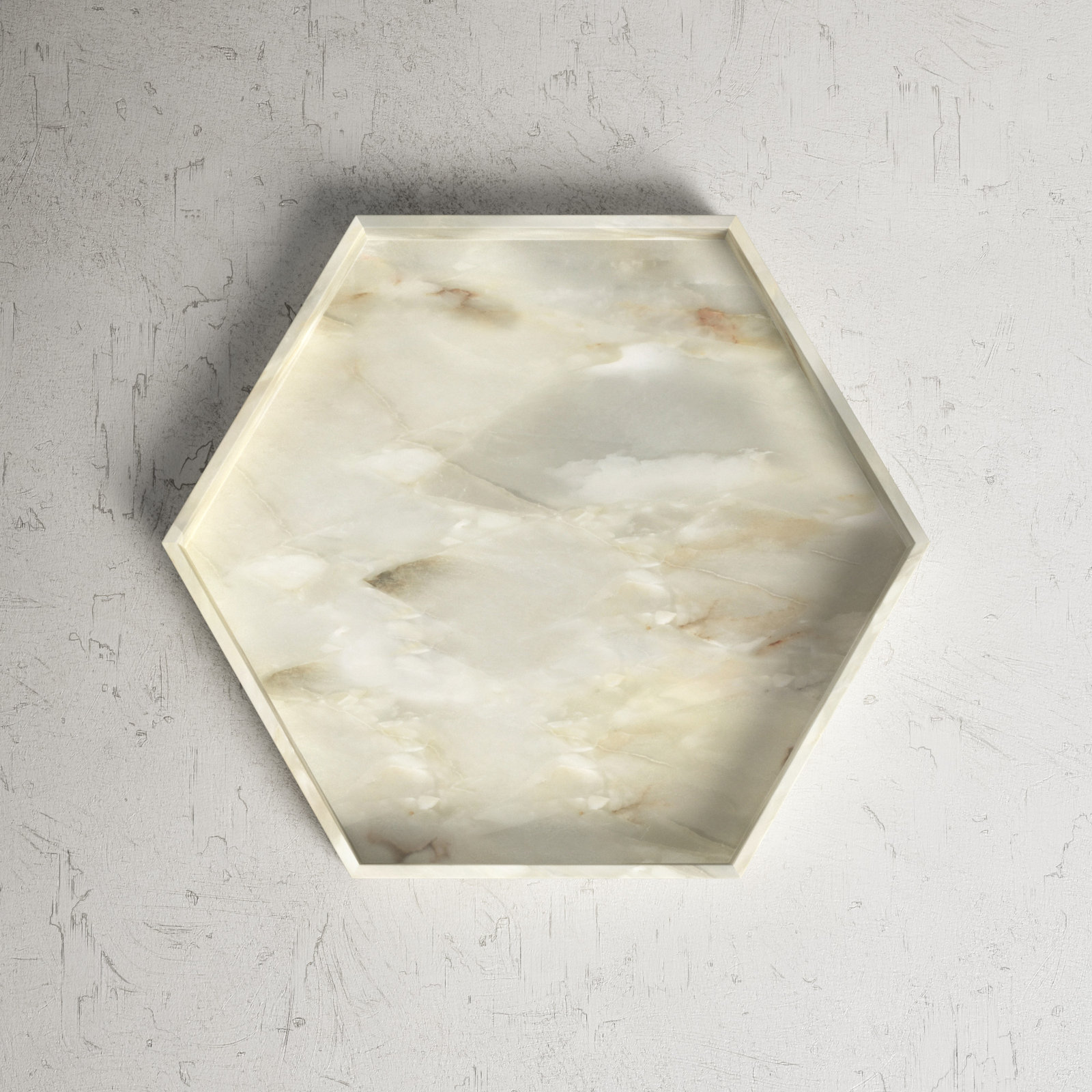Antonia Modern Stone Tray - Set of 1, Large