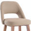 Tabouret de bar rembourré à dossier plein avec structure en bois massif, aucune installation requise-1653969207