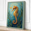 Striped Seahorse Coastal - Wrapped Canvas-2006091919-2006091925