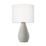 Ellen Degeneres Breccia 1 Light Bedroom Home Office Living Room Lamp With White Linen Shade
