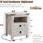 Table de chevet 2 tiroirs avec prises et ports USB Adaija-2065061107