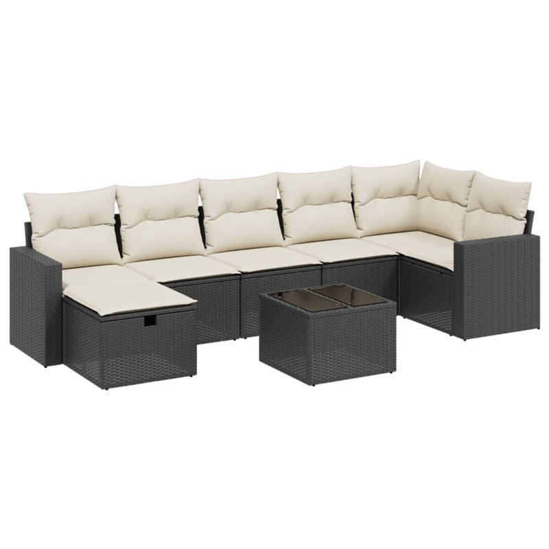 Vidaxl Garden Sofa Set Black