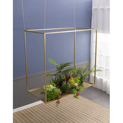 Golden Iron Hanging Stand With Chains