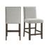 Winston Porter Poling Counter Side Chair with Grey Fabric in Brown (2 Per Carton)