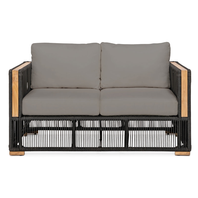 Campo Loveseat- Charcoal, Charcoal, Black