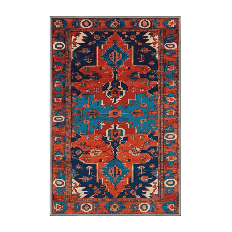 Tapis mauve lavable à la machine Tabriz, Tapis de couloir 2 pi x 4 pi