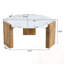 Table basse hexagonale avec pieds robustes