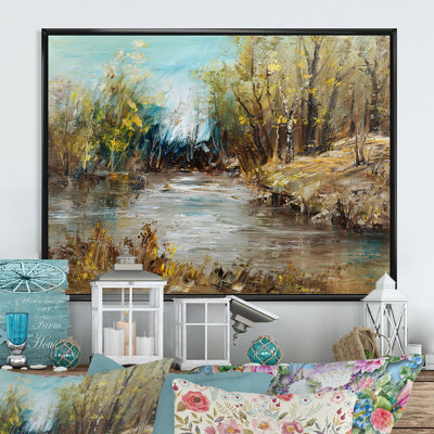 " Summer River Landscape Illustration V "