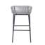 Tabouret de bar d'extérieur gris clair La Push, ensemble de 2