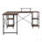 L-Shape Industrial Desk With Storage Shelves, Walnut
