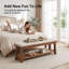 Upholstered Foam Bench with Shelves
