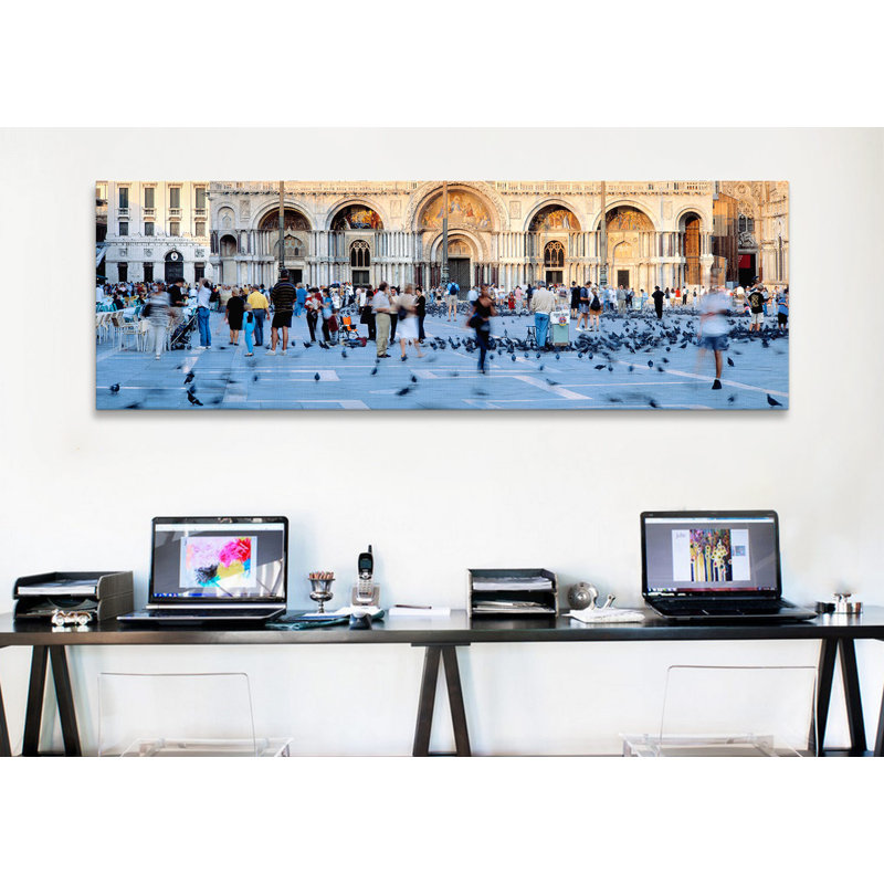 Basilica, piazza san marco, venice, italie, reproduction de photo sur toile panoramique st. mark, Toile tendue
