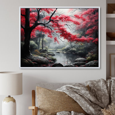 Berel minimaliste rouge forêt rouge III - impressions sur toile forêt