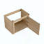 Meuble-lavabo mural avec lavabo en céramique, 2 tablettes de rangement et 1 porte à fermeture en douceur, contreplaqué-2077942029-2077942016