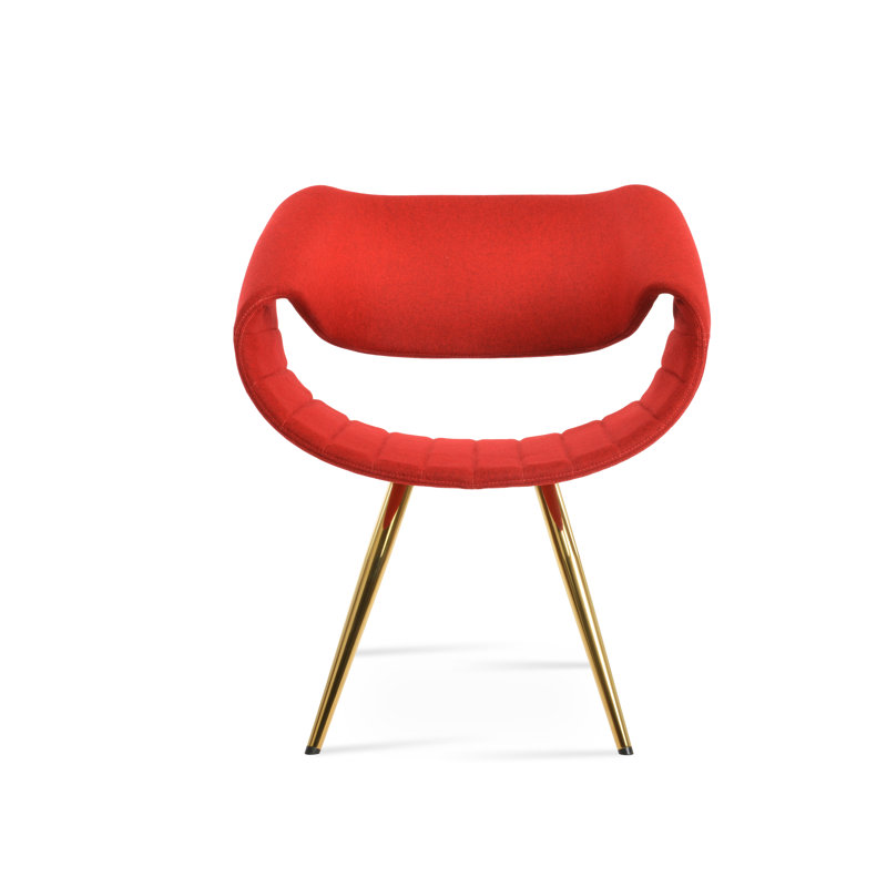 Fauteuil Seminyak Star, Rouge, Or