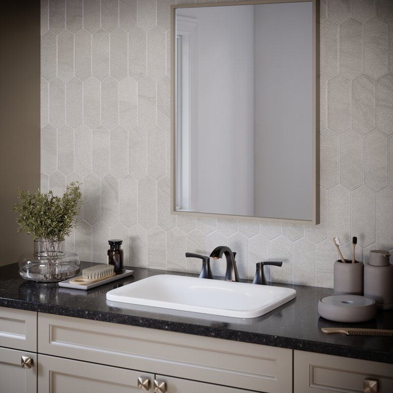 Valera 21-Inch White Ceramic Rectangular Bathroom Sink