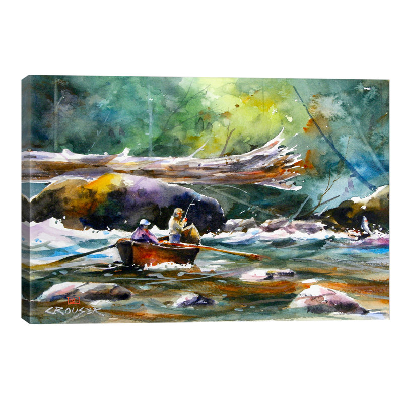 In The Boat II by Dean Crouser - Wrapped Canvas Painting, 66.04 cm H x 45.72 cm W x 3.175 cm D