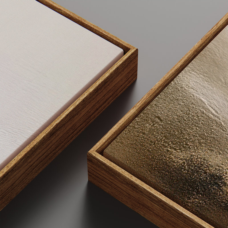 «Vintage Landscape Wall Art», ensemble de 2 toiles encadrées 20 x 60 pouces, Naturel