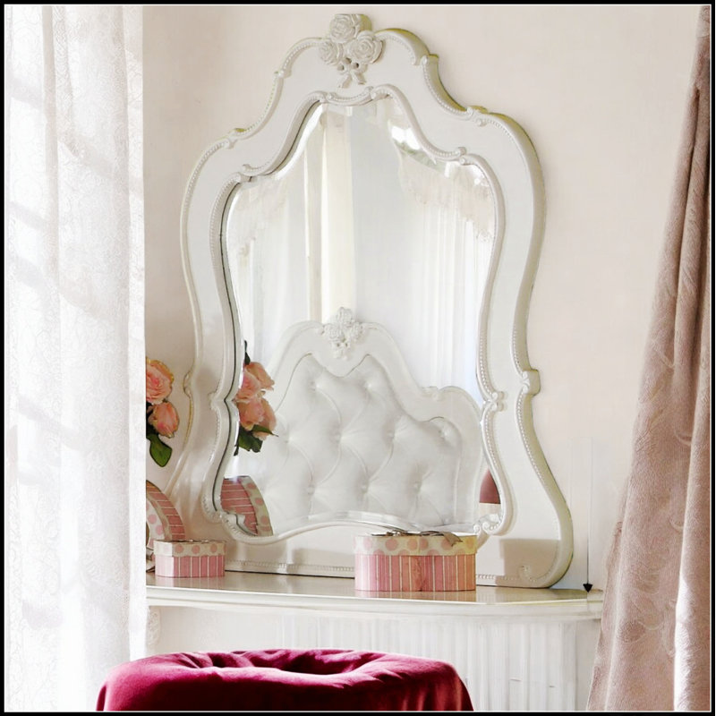 Miroir arqué blanc perle Edalene