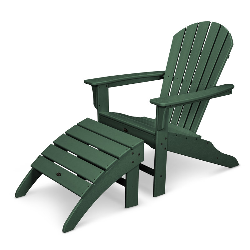 Ensemble de conversation 2 pièces POLYWOOD Yacht Club Shellback Adirondack, Toit de forêt tropicale
