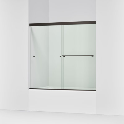 Revel 59.63'' x 55.5'' Double Sliding Bath Door with CleanCoat® Technology