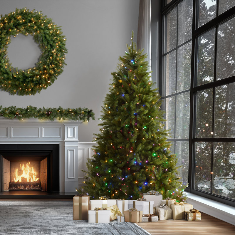 9ft. Dunhill Fir Tree with Dual Color LED Lights