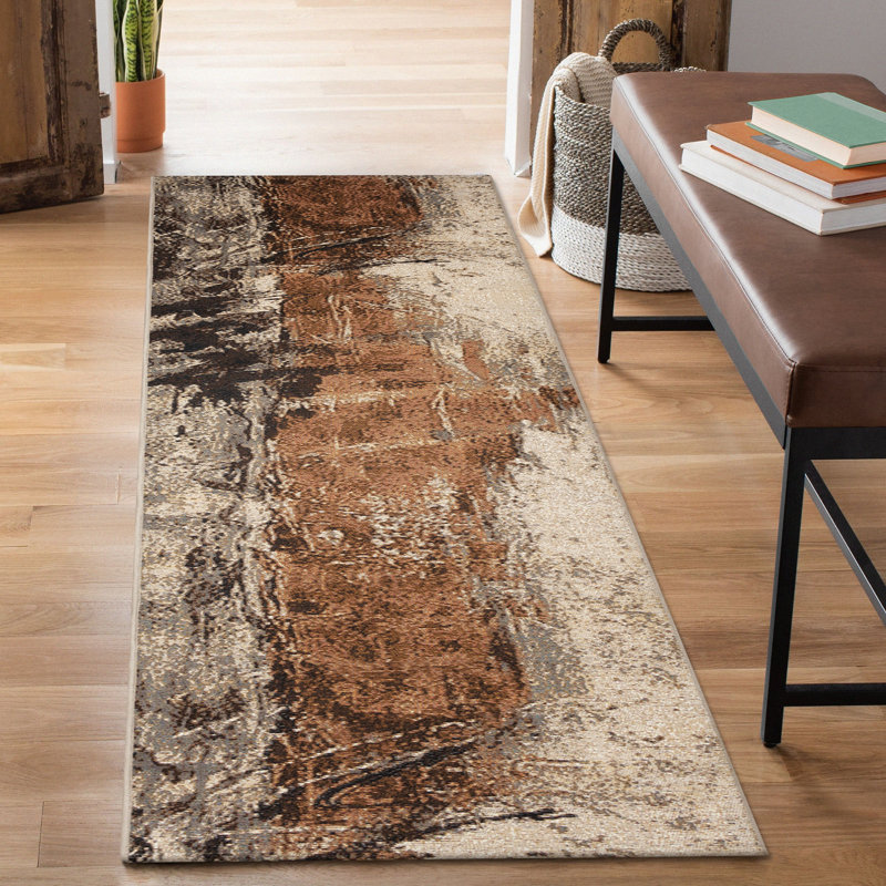 Abstract Indoor / Outdoor Rug, Runner 1'11" x 7'6"
