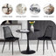 Kingsley Round Metal Base Dining Table-648321475