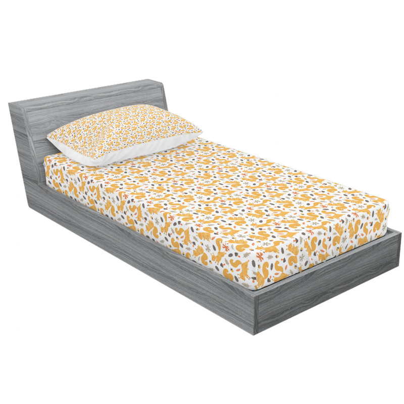 Autumnn Microfiber Sheet Set, Twin Sheet Set with Fitted Sheet