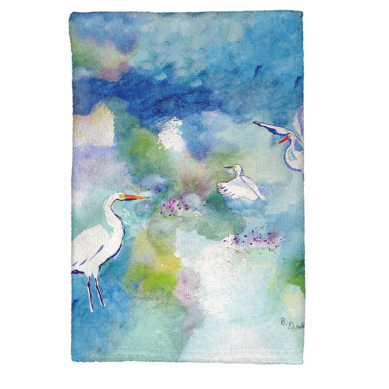 Débarbouillette Three Egrets