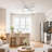 42" 5 - Blade Flush Mount Low Profile Small Room Ceiling Fan with Adjustable RGB Light and Remote-1371265474
