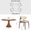 Ensemble de table de salle à manger rond en bois massif Mid-Century Farmhouse-1759204949-1758601148