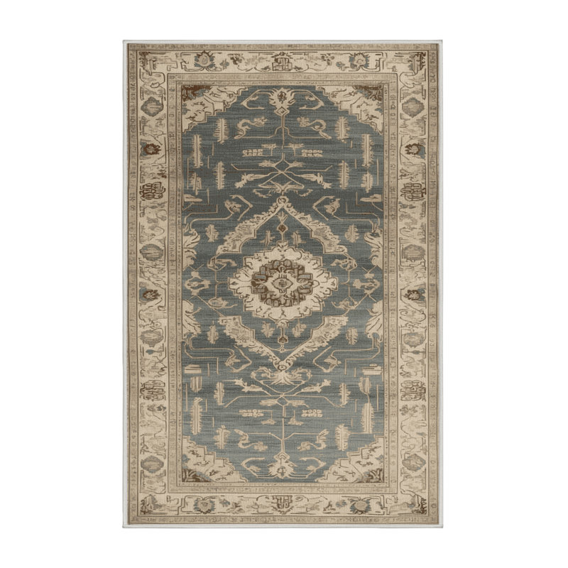 Tapis beige Art Deco lavable à la machine, Tapis de couloir 2 pi x 4 pi