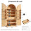 Grand garde-manger arqué de 72 po avec tablettes cachées Virgil-121163802