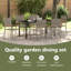 7 Piece Garden Dining Set Poly Rattan-21127484