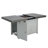 Extendable Rectangle Aluminum Alloy Fire Pit Table, 50,000BTU