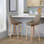 Tabouret de comptoir à hauteur fixe Diana avec pieds en bois courbé et repose-pieds rond - ensemble de 2-109575896-109575895